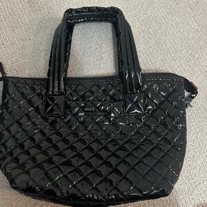 MZ Wallace Shiny Black Quilted Tote